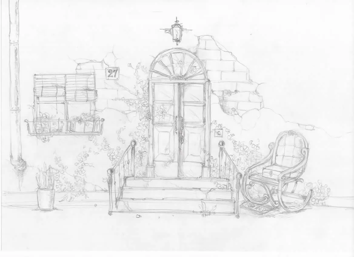 Concept Art of Czarnecki's Residence Entrance